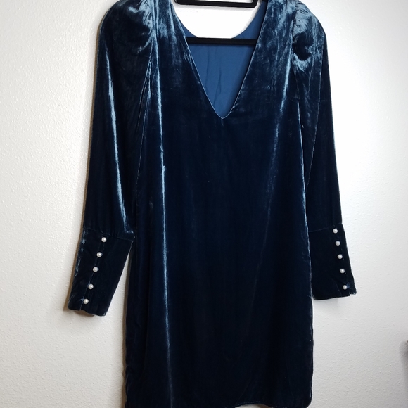 Charles Henry Velvet Pearl Sheath Dress XS - Picture 10 of 16